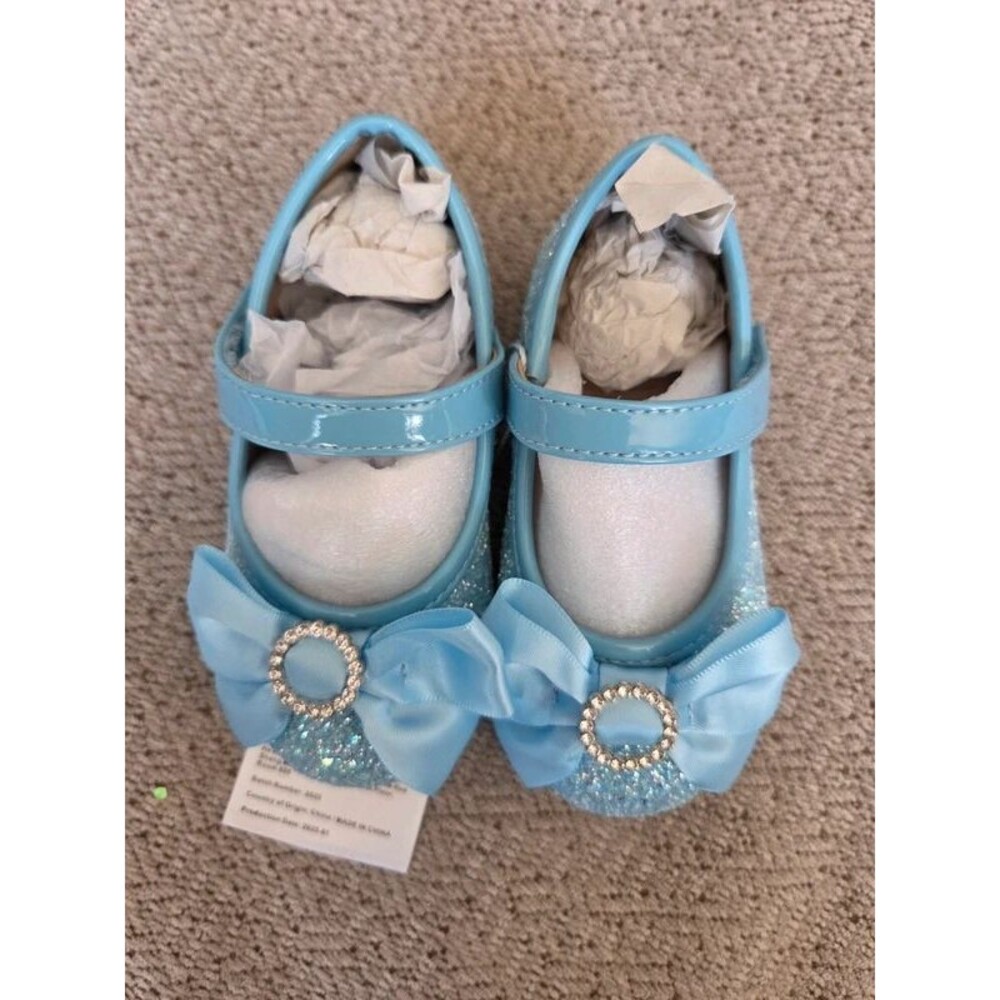 Blue princess Cinderella shoes